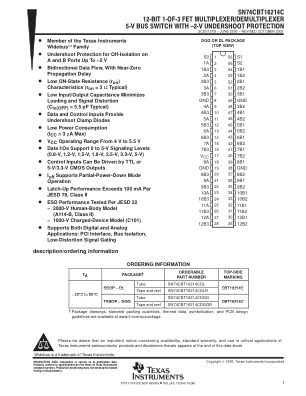 SN74CBT16214C 数据手册首页