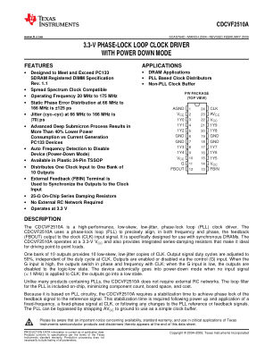 CDCVF2510A datasheet cover page