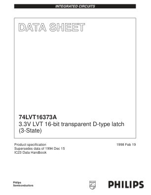 74LVT16373ADGG653 datasheet cover page