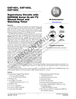 CAT1021 datasheet cover page