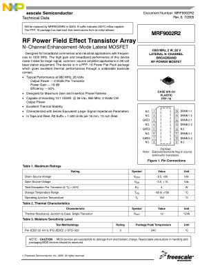 MRF9002R2 数据手册首页
