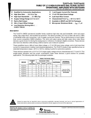 TLV2772A-Q1 数据手册首页