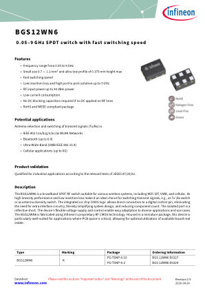 BGS12WN6 datasheet cover page