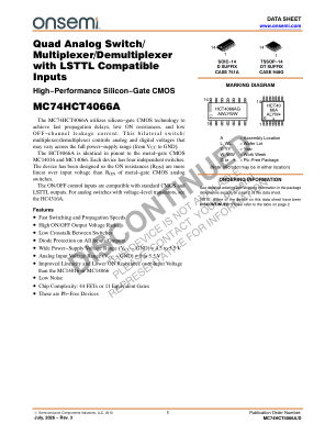 MC74HCT4066A 数据手册首页