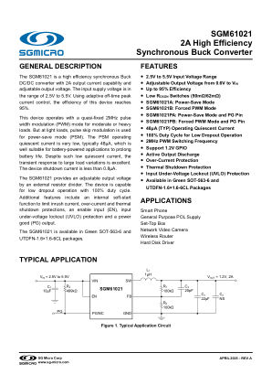 SGM61021 datasheet cover page