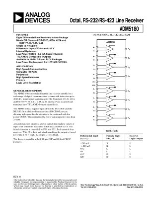 ADM5180 数据手册首页