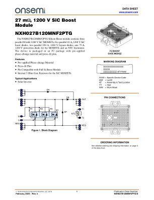 NXH027B120MNF2PTG 数据手册首页