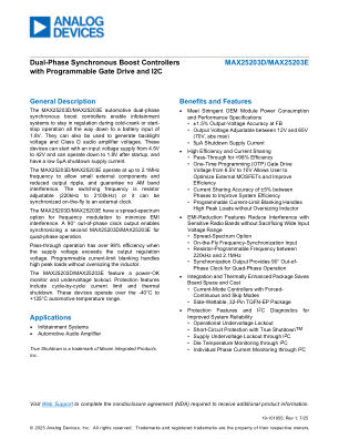 MAX25203D datasheet cover page