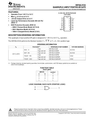SN74ALVC32 数据手册首页