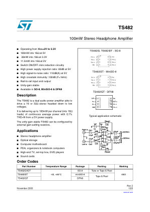 TS482 数据手册首页