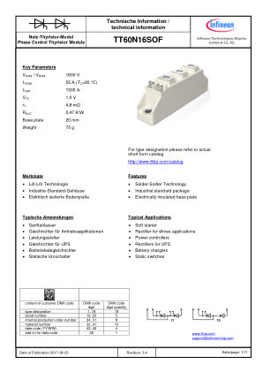 TT60N datasheet cover page