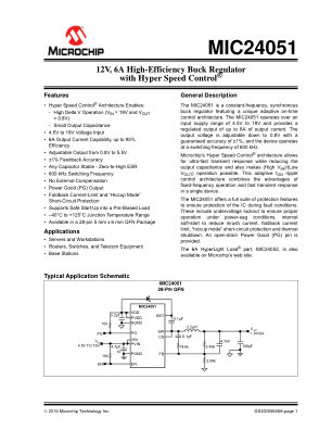 MIC24051YJL-TR datasheet cover page