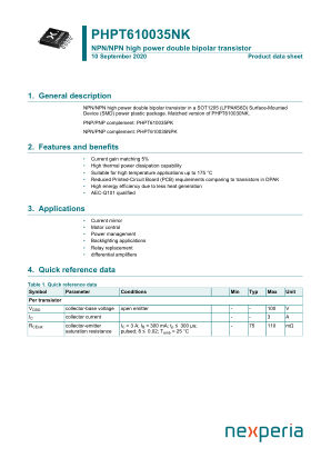 PHPT610035NKX datasheet cover page