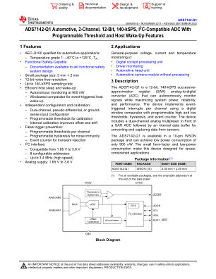 ADS7142-Q1 datasheet cover page