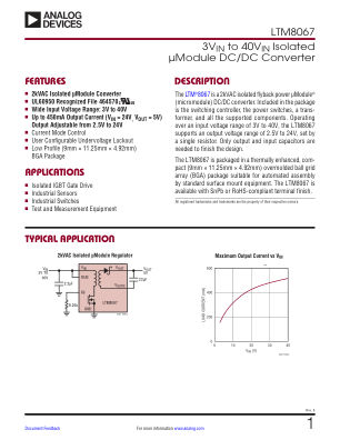 LTM8067 datasheet cover page