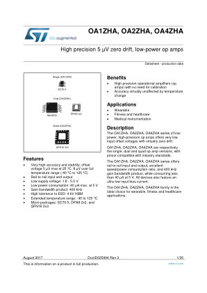 OA1ZHA datasheet cover page
