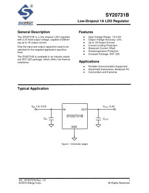 SY20731BAJC datasheet cover page