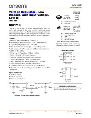 NCP718 datasheet cover page