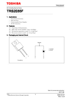 TRS2E65F datasheet cover page
