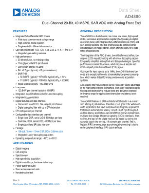 AD4880 datasheet cover page