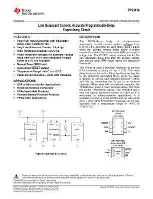 TPS3818G25 datasheet cover page