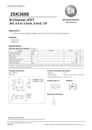 2SK3666 datasheet cover page