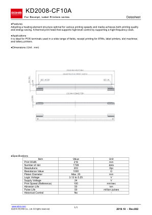 KD2008-CF10A datasheet cover page