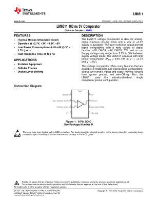 LM6511 datasheet cover page