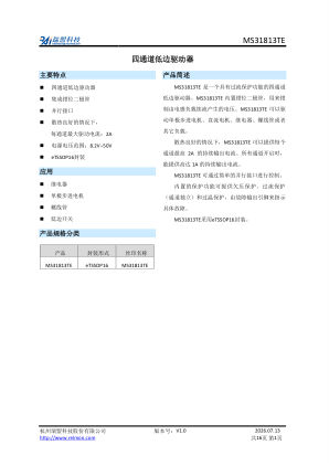 MS31813TE 数据手册首页