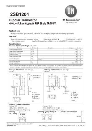 2SB1204 datasheet cover page