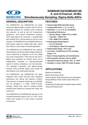 SGM52461S4 datasheet cover page