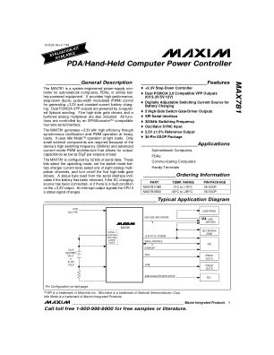 MAX781 数据手册首页