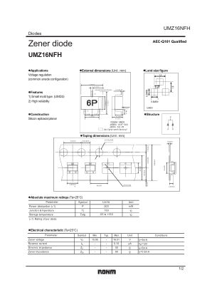 UMZ16NFH 数据手册首页