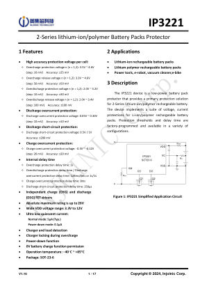 IP3221 datasheet cover page