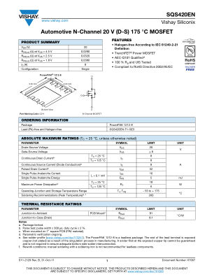 SQS420EN 数据手册首页