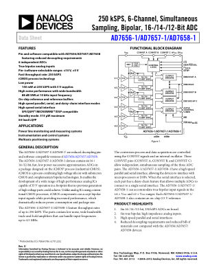 AD7656-1 数据手册首页