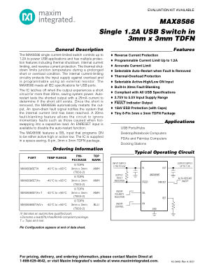 MAX8586 datasheet cover page