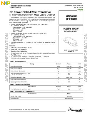 MRF372 datasheet cover page
