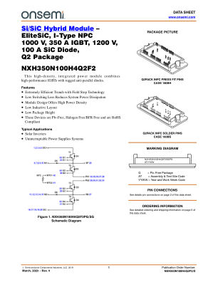 NXH350N100H4Q2F2 数据手册首页