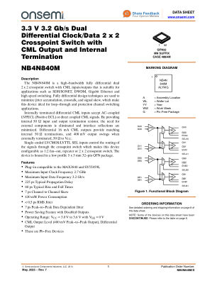 NB4N840M datasheet cover page