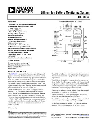 AD7280A 数据手册首页