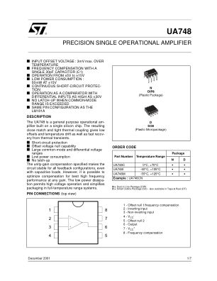 UA748 数据手册首页