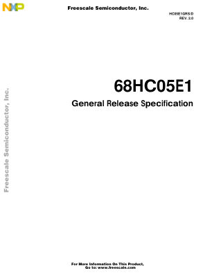 HC05E1GRS datasheet cover page