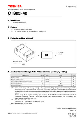 CTS05F40 datasheet cover page