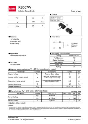 RB557W 数据手册首页