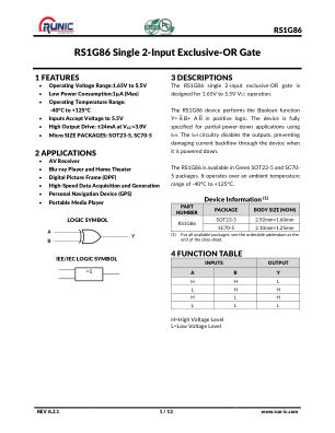 RS1G86 数据手册首页