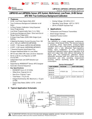 LMP90100 datasheet cover page