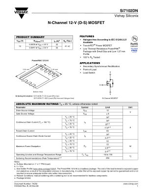 SI7102DN datasheet cover page