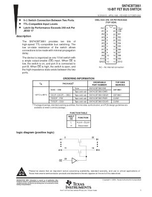 SN74CBT3861 数据手册首页