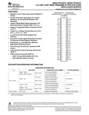 SN74LVTH162374 datasheet cover page